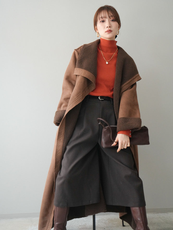 [予約]BIGカラームートンコート/brown