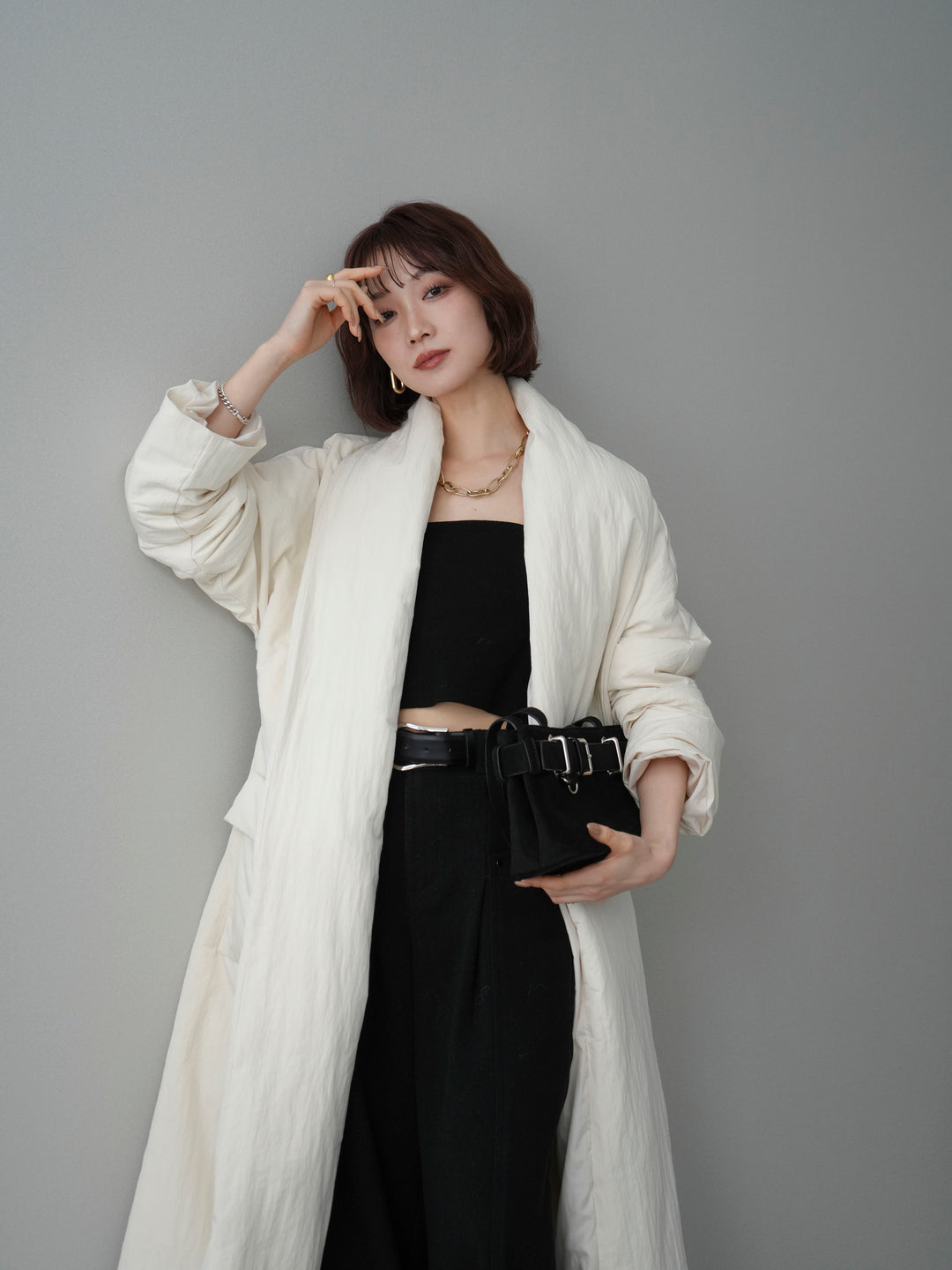 [予約]ロングダウンコート/offwhite