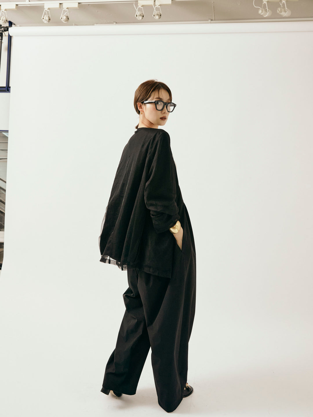 [予約]ICE TOUCH コクーンサロペット/ブラック