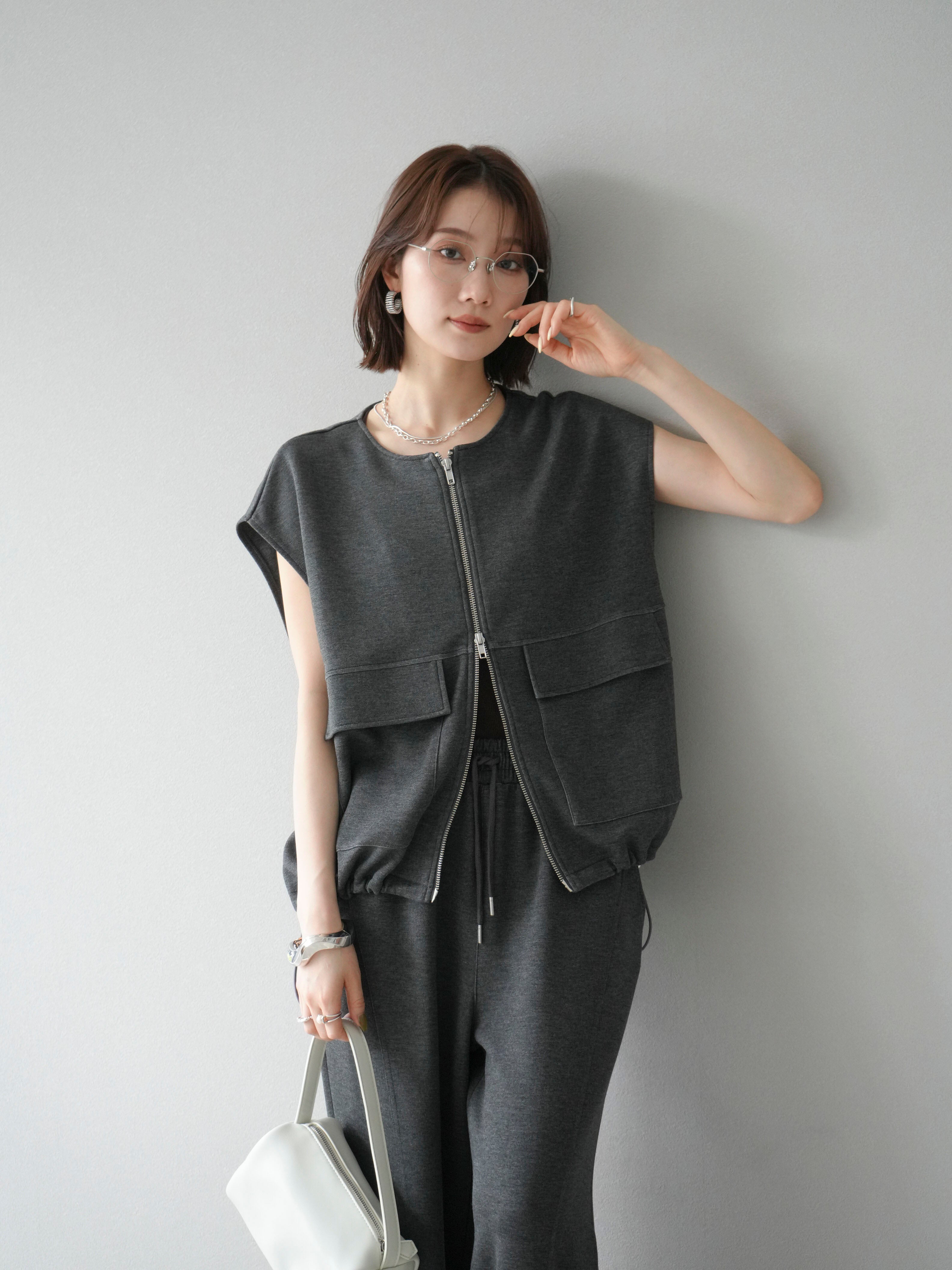 SET]ライトポンチZIPブルゾン+ライトポンチカーブパンツ(2set) – Lumier