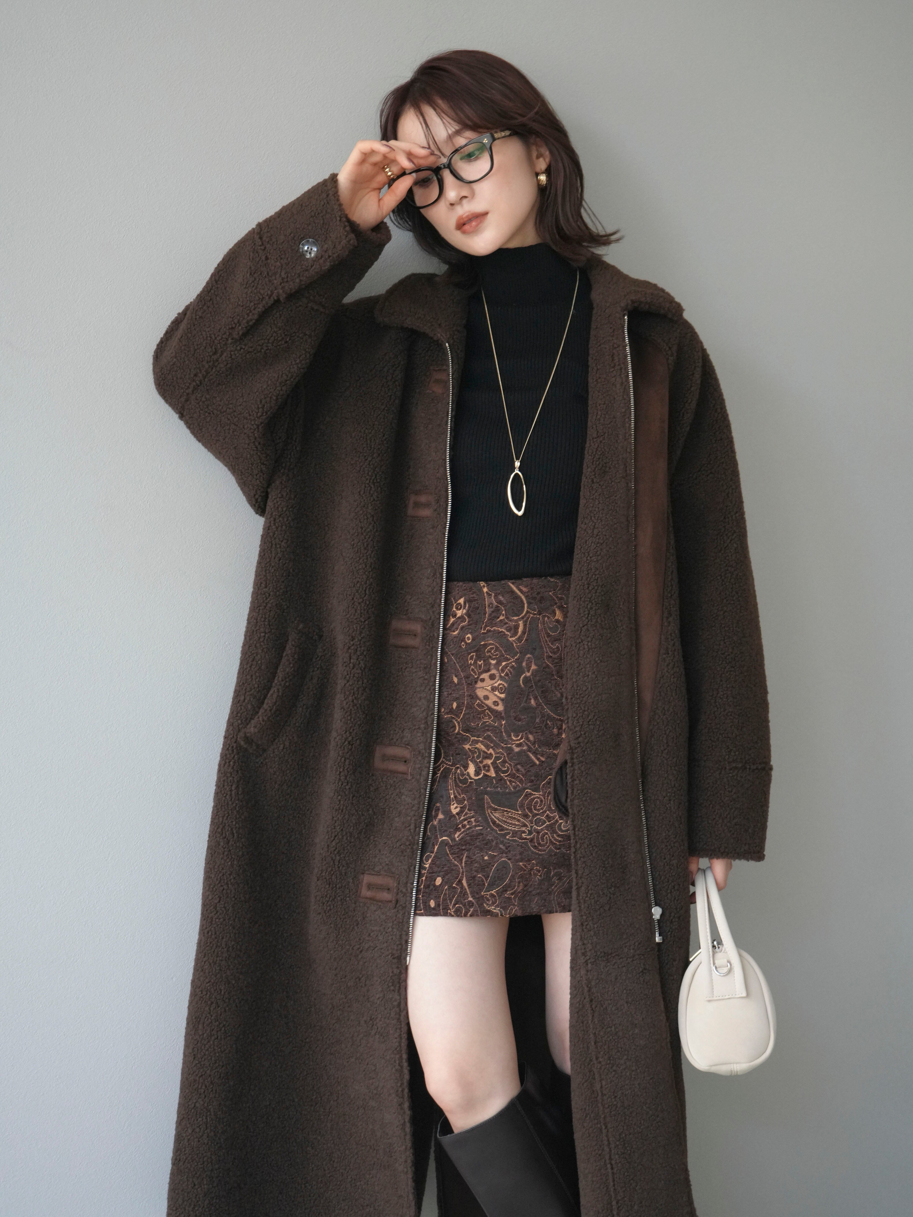 【 希少 】 バーバリー　ムートンコート　ラム　極暖　ボア　メルトンウール SET]ボアxムートンロングコート+選べるアクセセット(2set) – Lumier