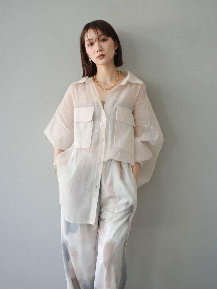 [予約]BIGポケットオーバーシアーシャツ/ホワイト