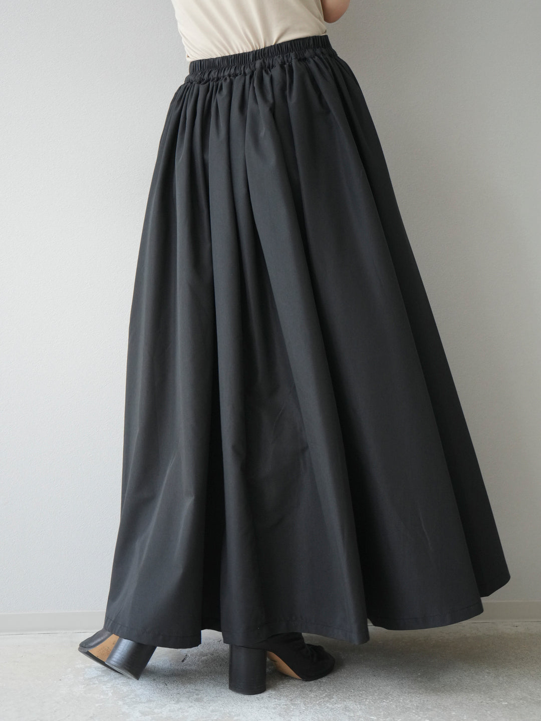 [予約]ブロードボリュームスカート/ブラック