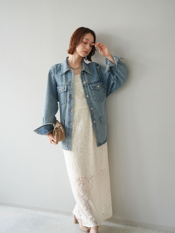 [SET]フルレースキャミ＆IラインスカートSET UP