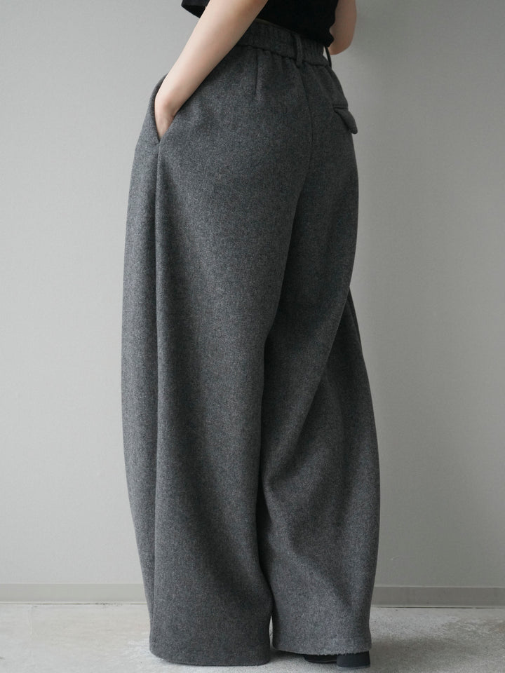[予約]ウールタッチカーブパンツ/gray