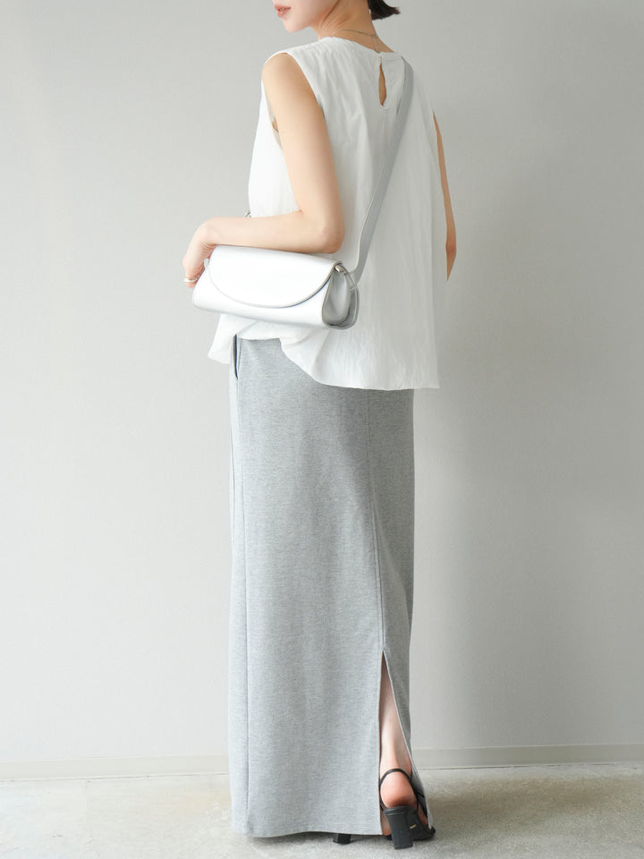 [予約]スウェットロングスカート/グレー