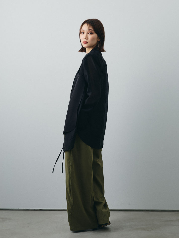 [予約]コクーンワイドチノパンツ/カーキ