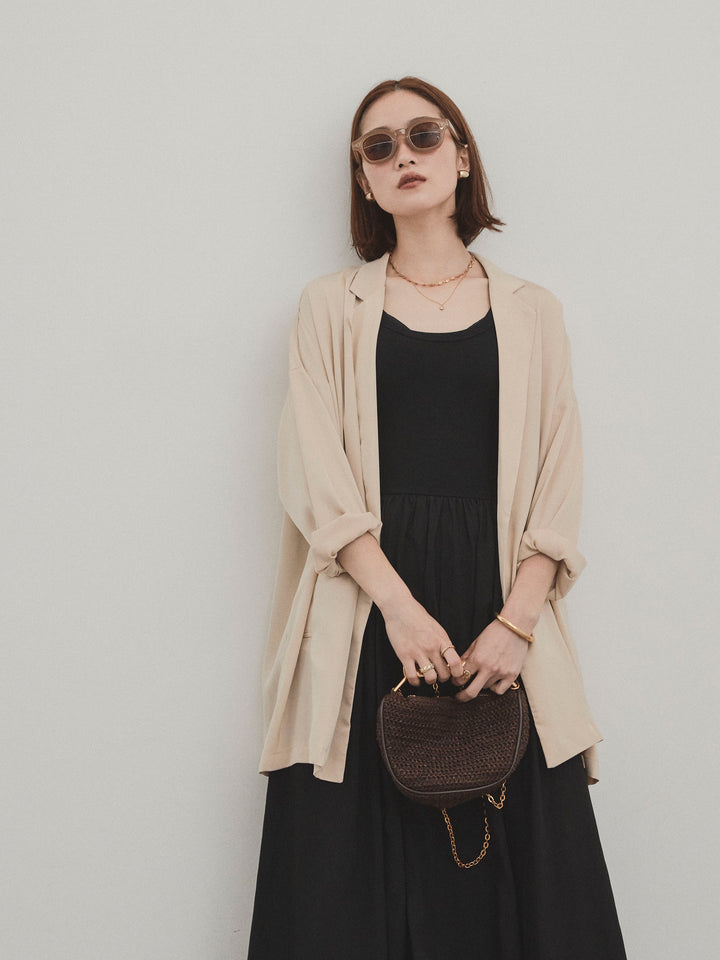 [予約]マットサテンジャケット/シャンパンベージュ