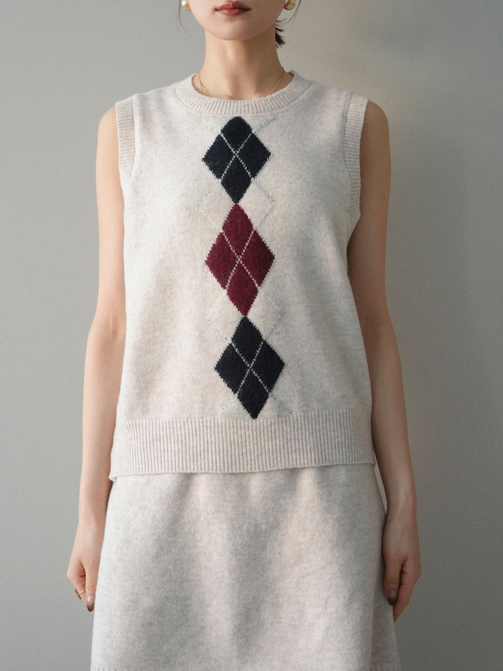 [SET]アーガイル柄3ピースSET UP(2set)