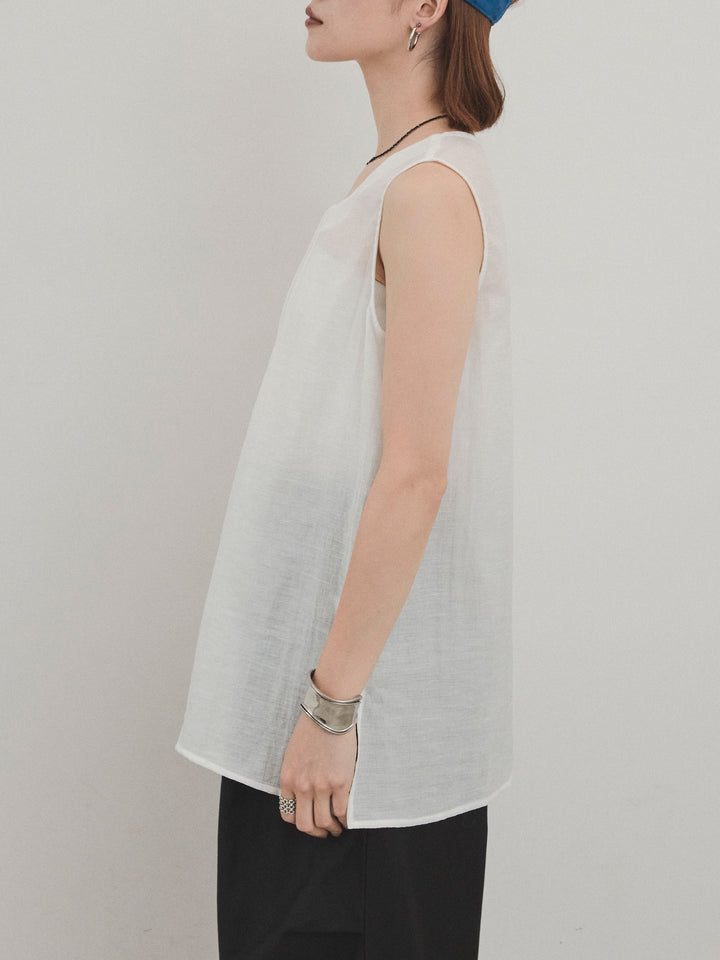 [予約]シアータックアシンメトリーブラウス/アイボリー