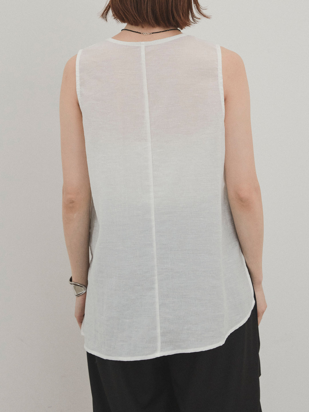 [予約]シアータックアシンメトリーブラウス/アイボリー