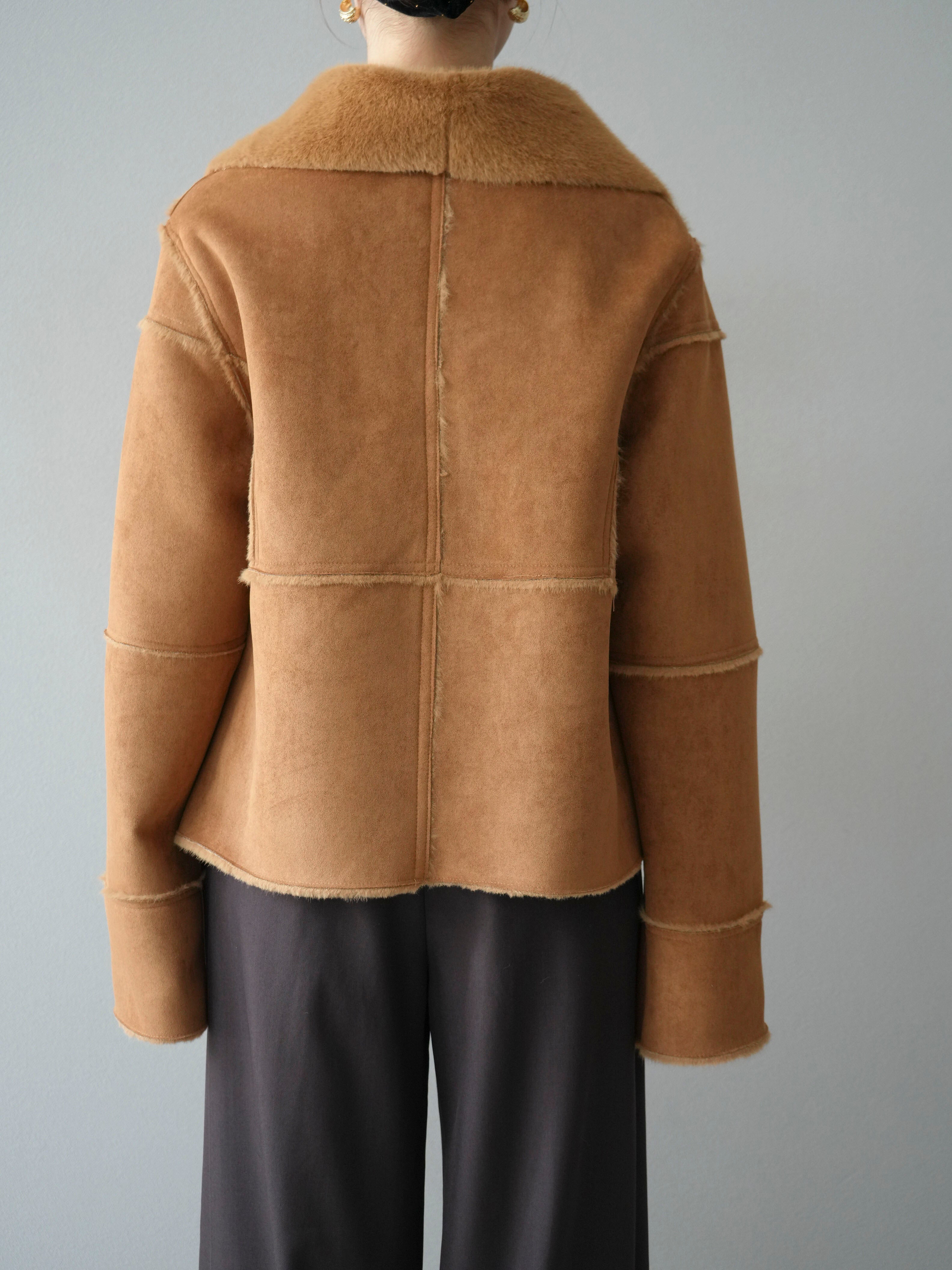 ジャケット・アウター Camel 予約]スタンドカラームートンZIPジャケット/camel – Lumier