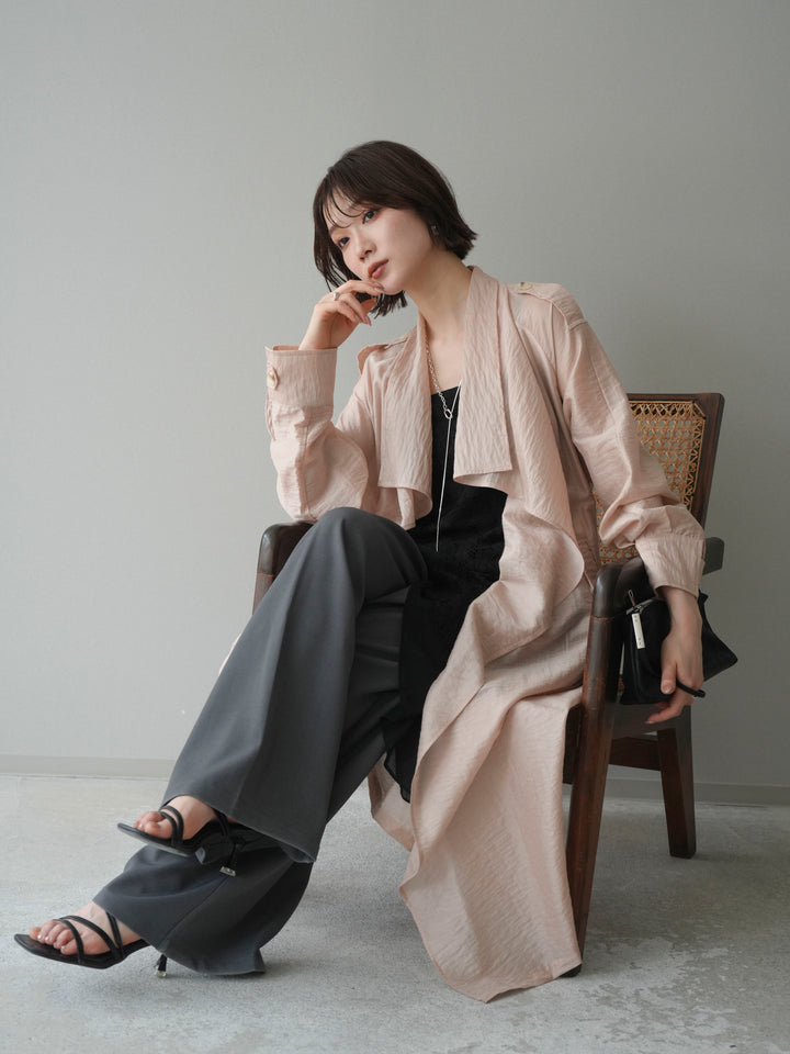 [予約]シアートレンチロングコート/pink