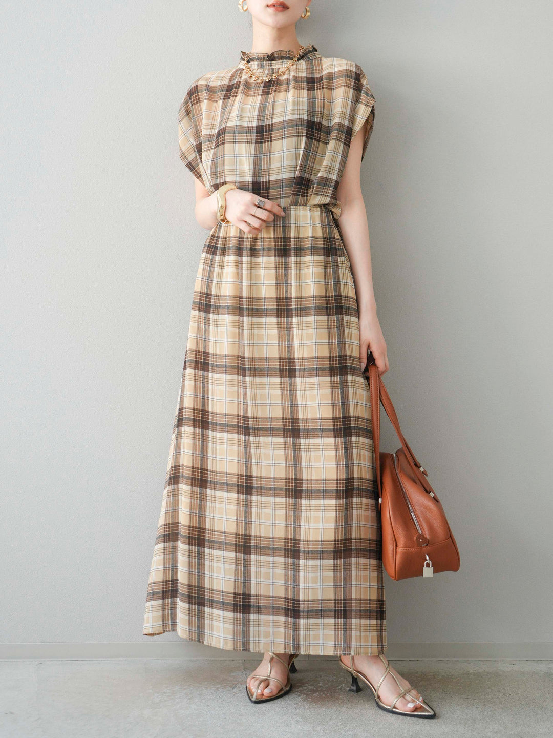 [予約]オーバルボストンバッグ/ブラウン