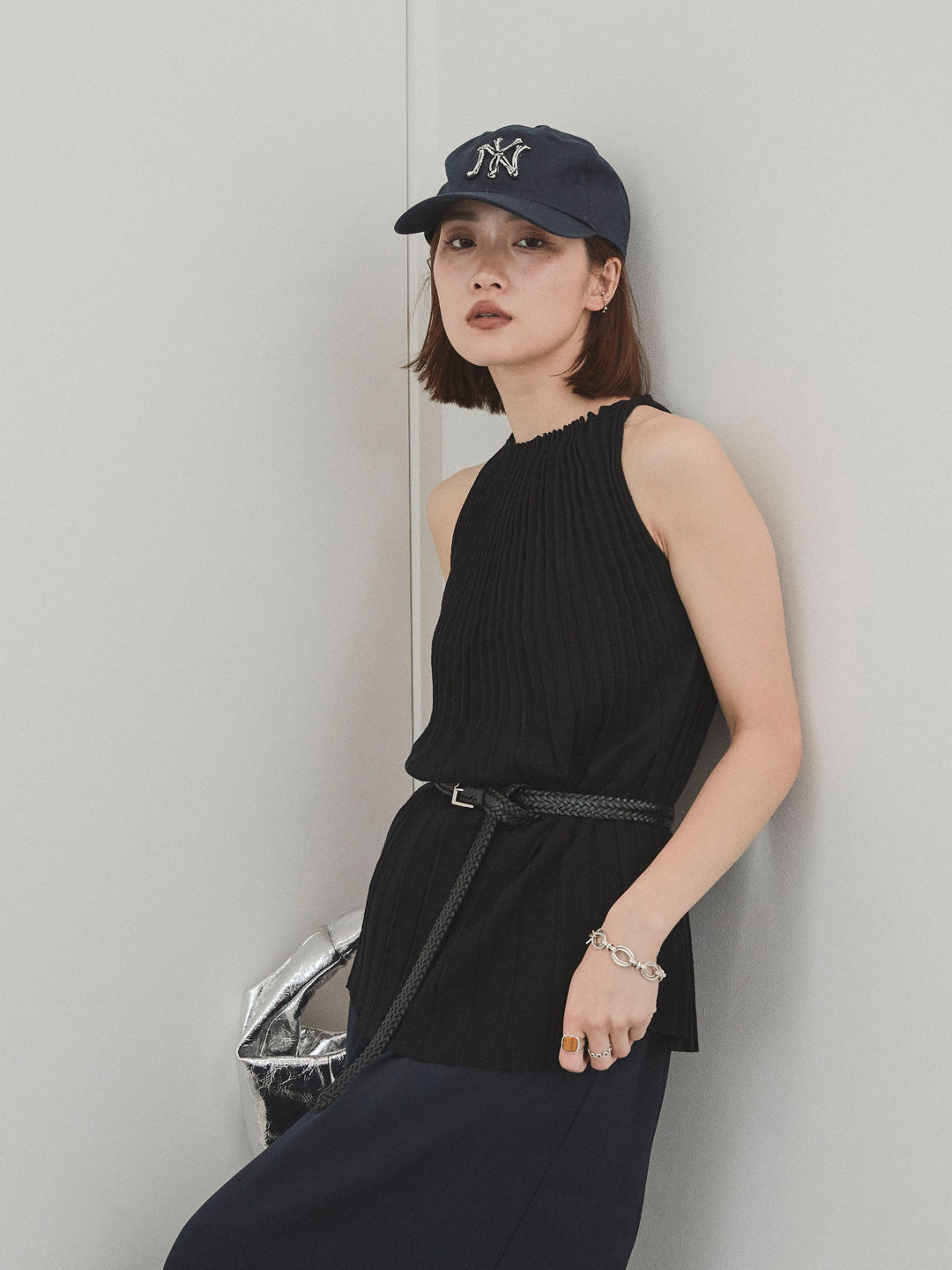 [SET]プリーツニットキャミソール+プリーツニットキャミソール(2set)