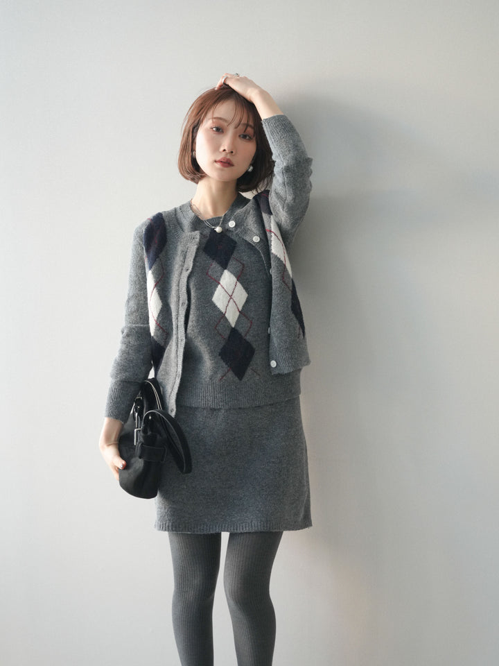 [SET]アーガイル柄3ピースSET UP(2set)