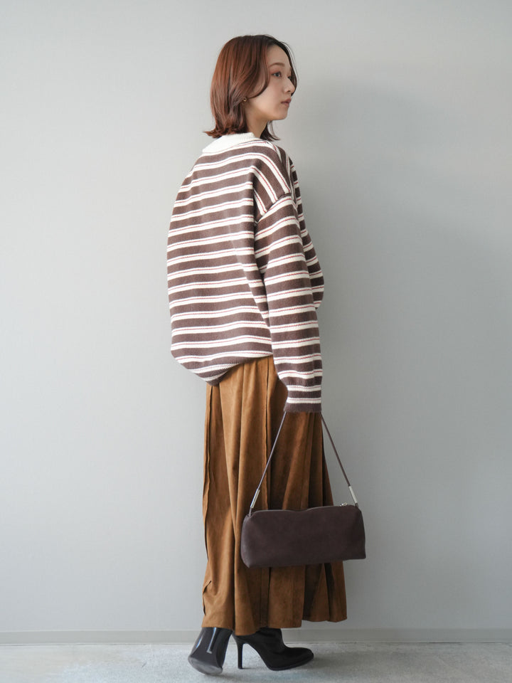 [予約]スエードマーメイドスカート/camel