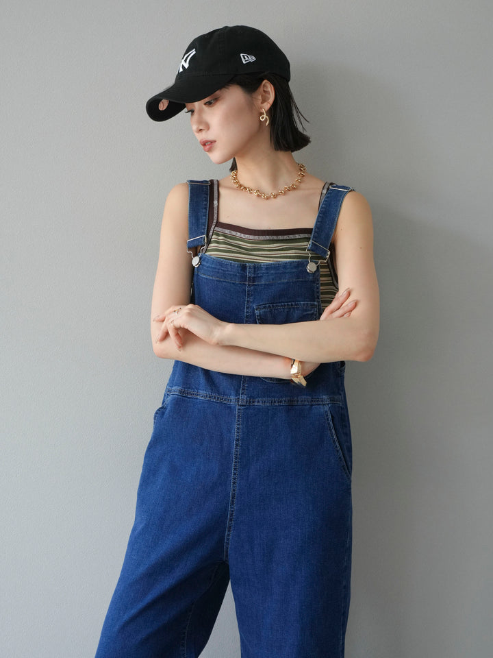 【預購】彈性牛仔寬褲/藍色