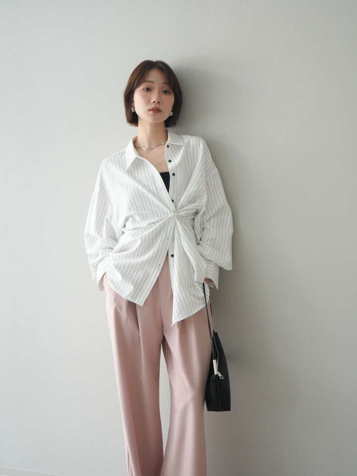 [SET]2WAYカシュクールストライプブラウス+選べるアクセセット(2set)