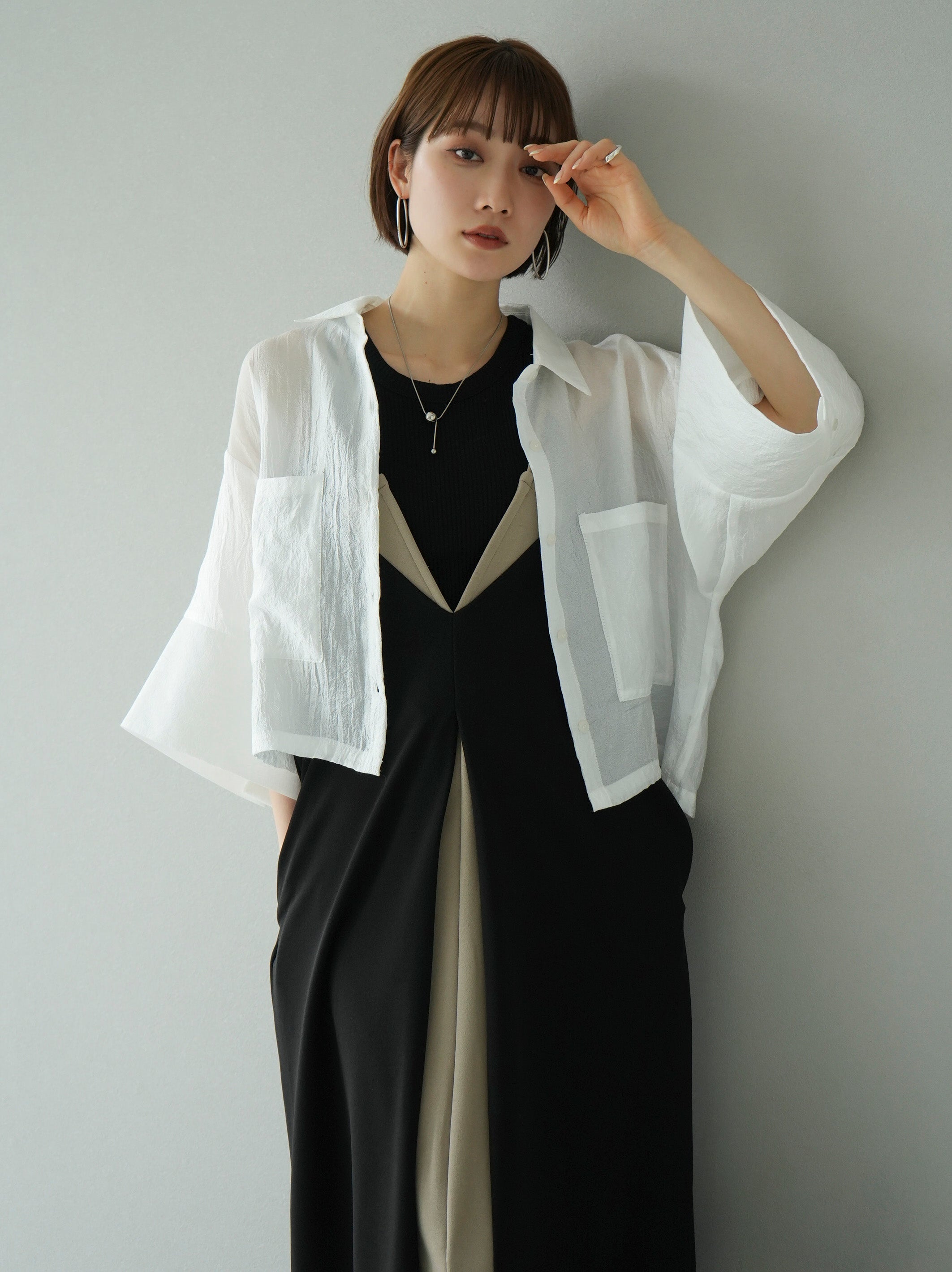 D-due ディデュエ ワンピース 黒とストライプのレイヤードワンピース D-due ディデュエ ワンピース 黒とストライプのレイヤードワンピース