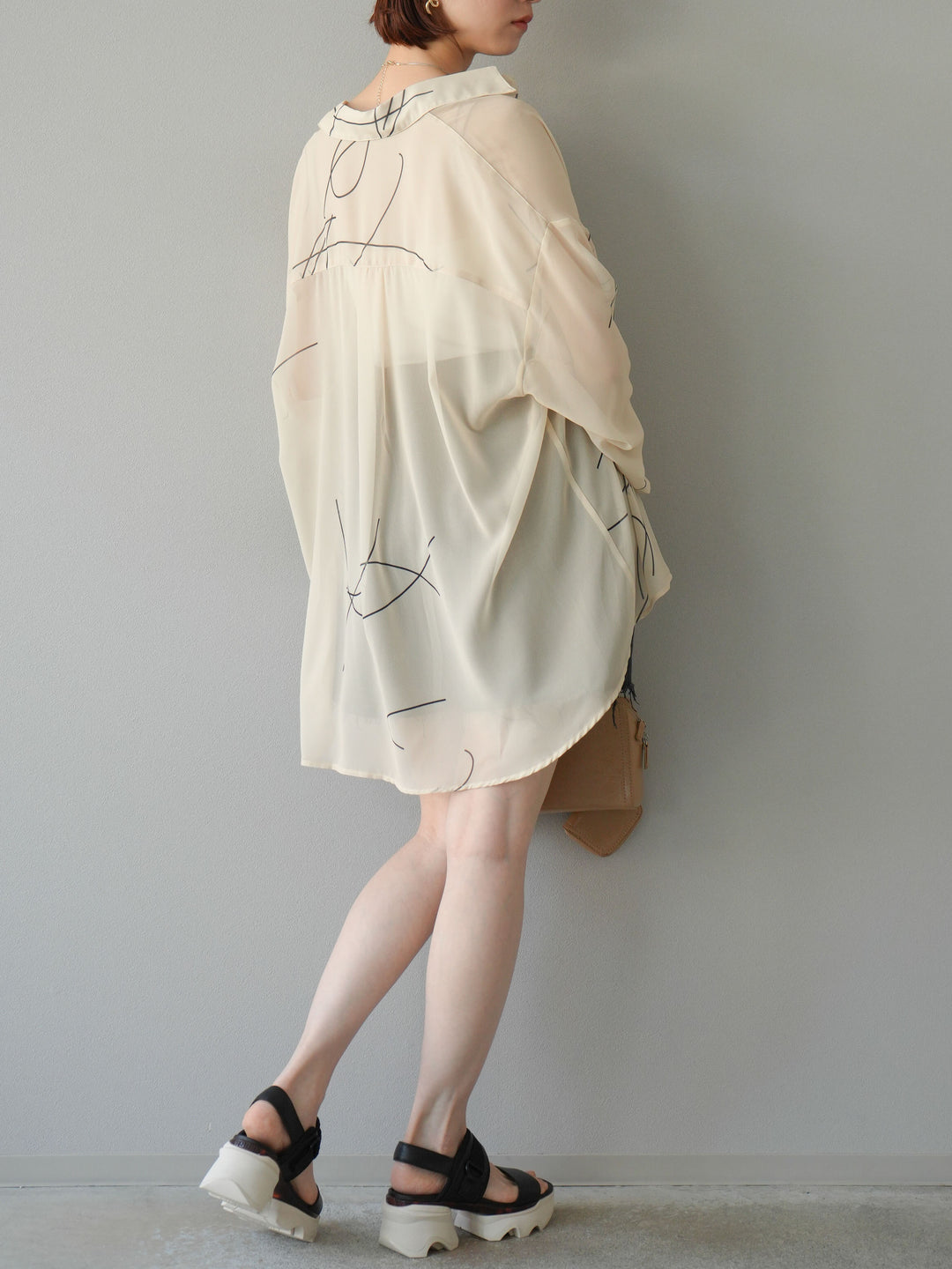 【預購】寬鬆半身牛仔褲/黑色