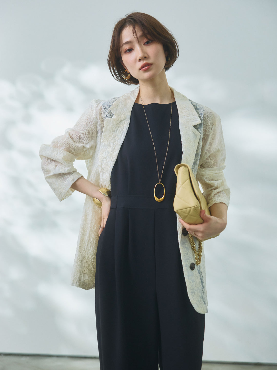 【Allure】[SET]ウエストベルトオールインワン+ウエストベルトオールインワン(2set)