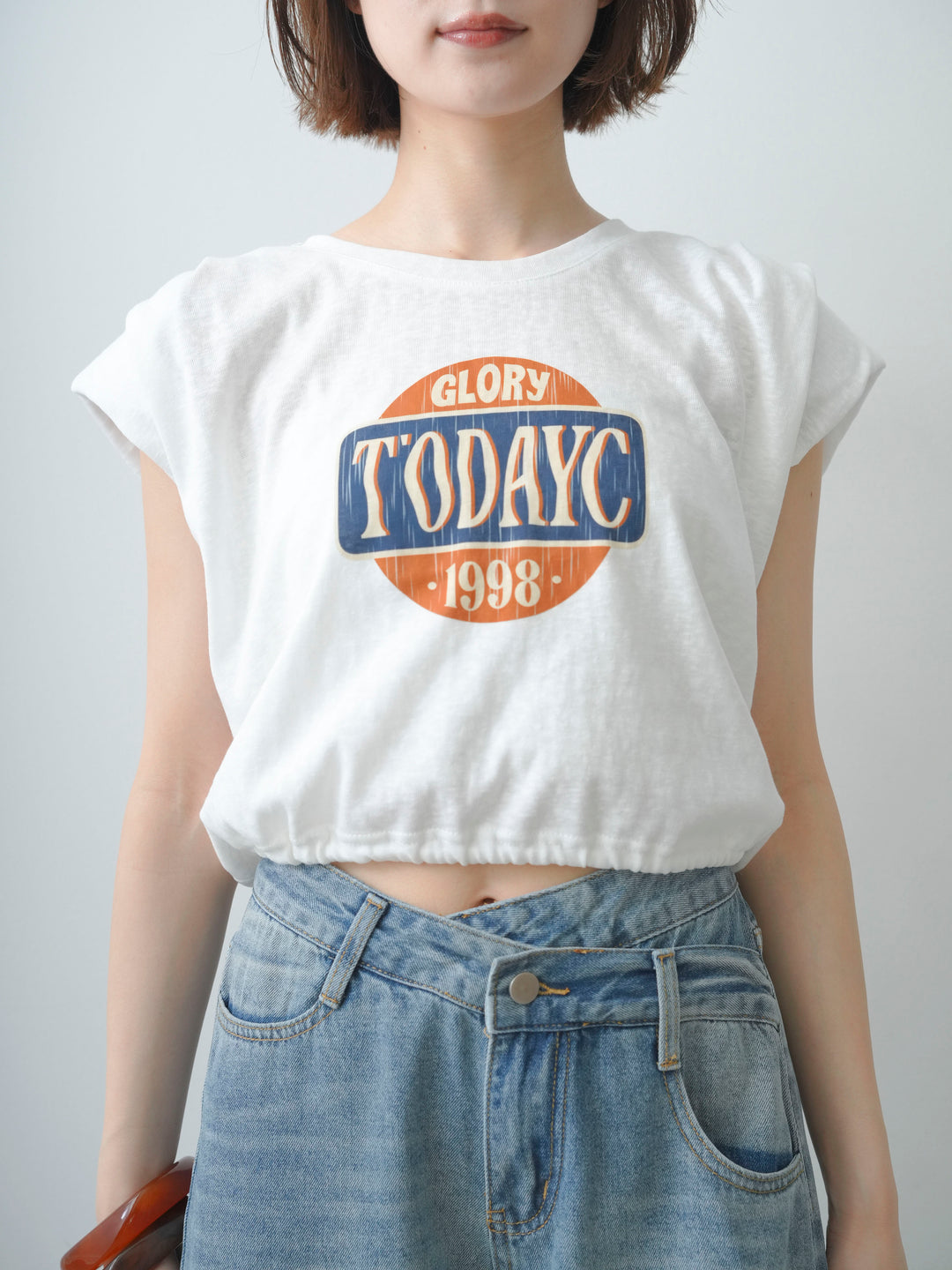 [予約]ヴィンテージロゴドロストTEE/white