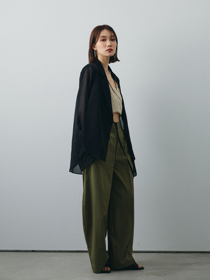 [予約]コクーンワイドチノパンツ/カーキ