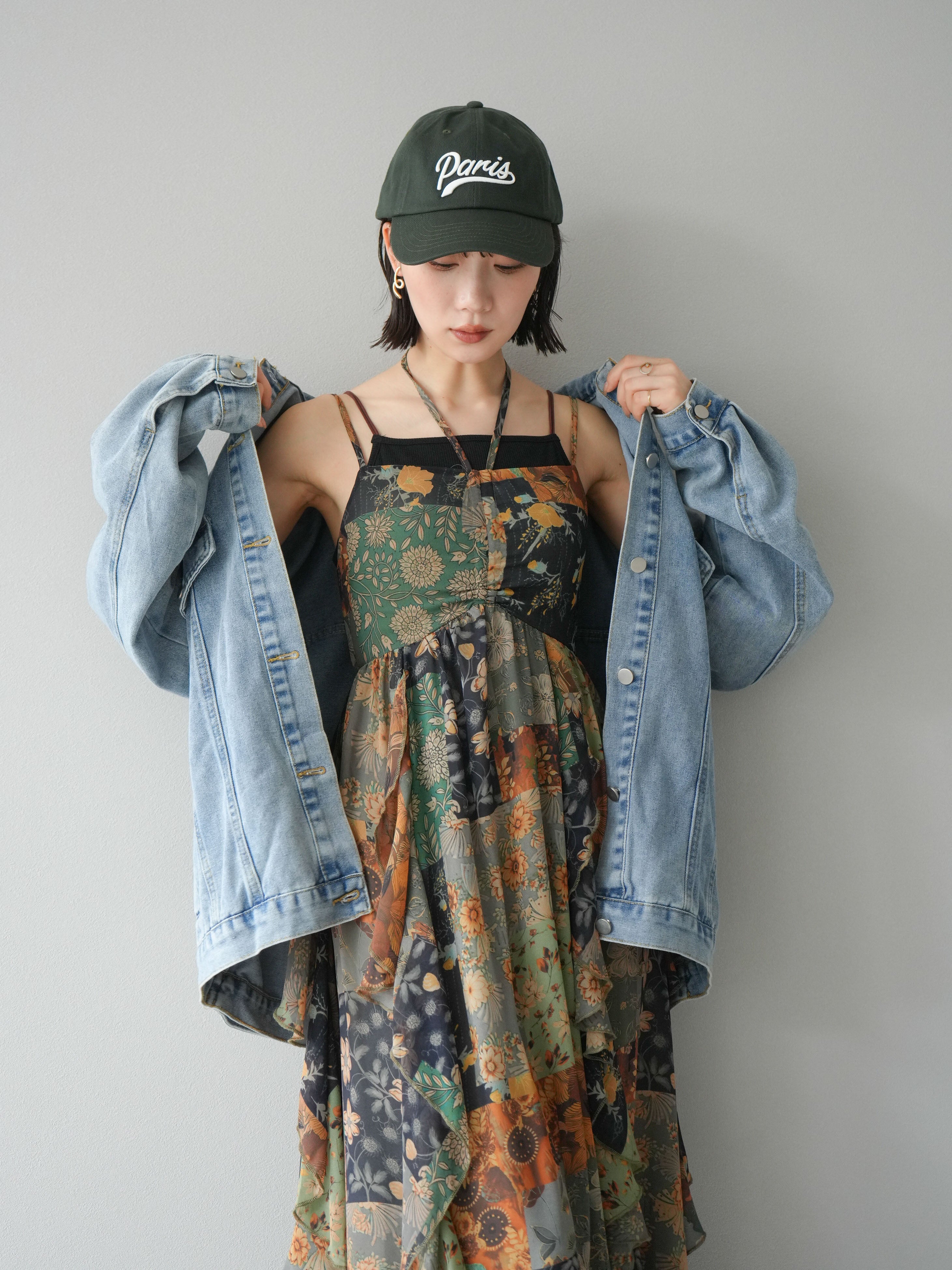 日本未入荷 KUOSE★エスニックパターン パッチワークワンピース 予約]パッチワーク柄ラッフルキャミワンピース/ミックス – Lumier