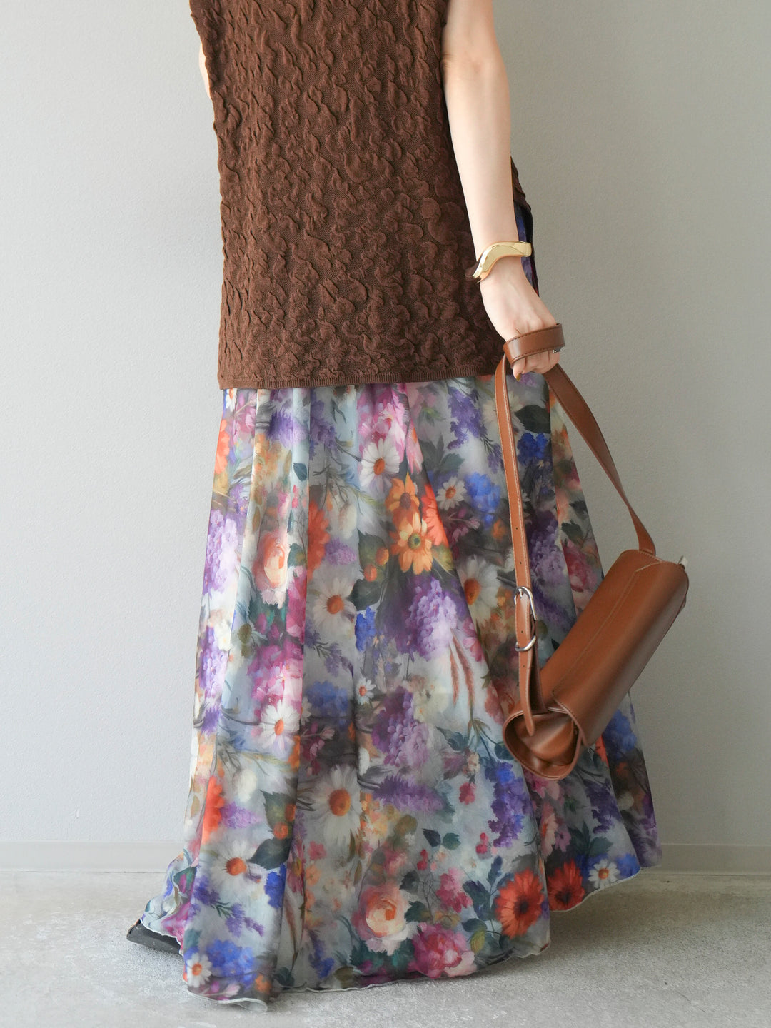 [預訂] 什錦印花喇叭裙/C