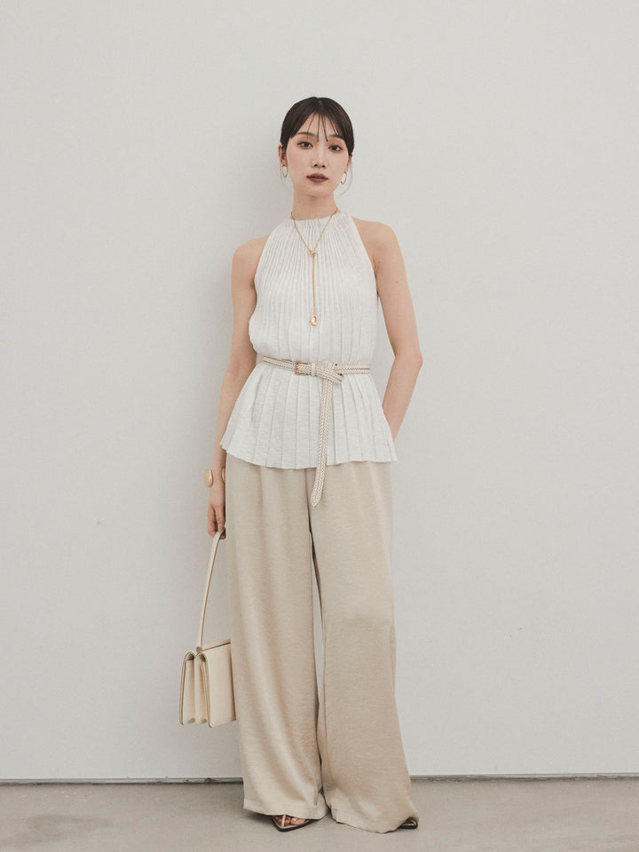 [SET]プリーツニットキャミソール+プリーツニットキャミソール(2set)