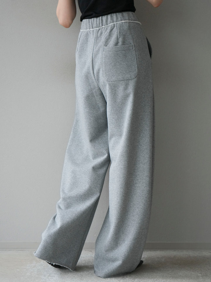 [予約]アウトシームカットオフスエットパンツ/lightgray