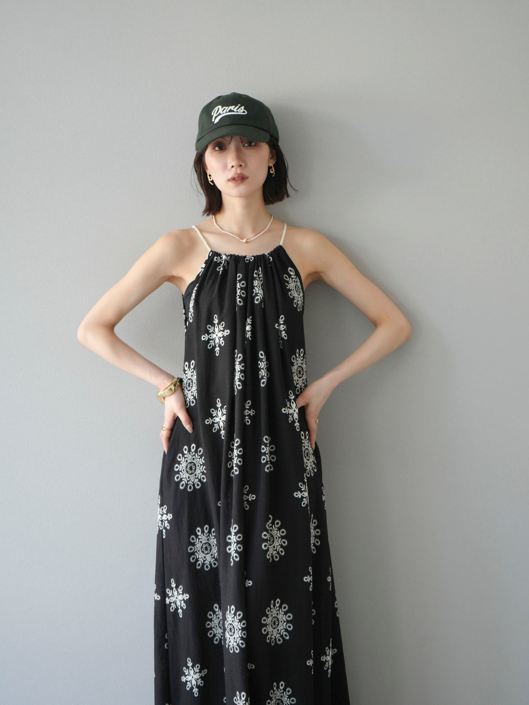 【預購】民族風吊帶洋裝/黑色