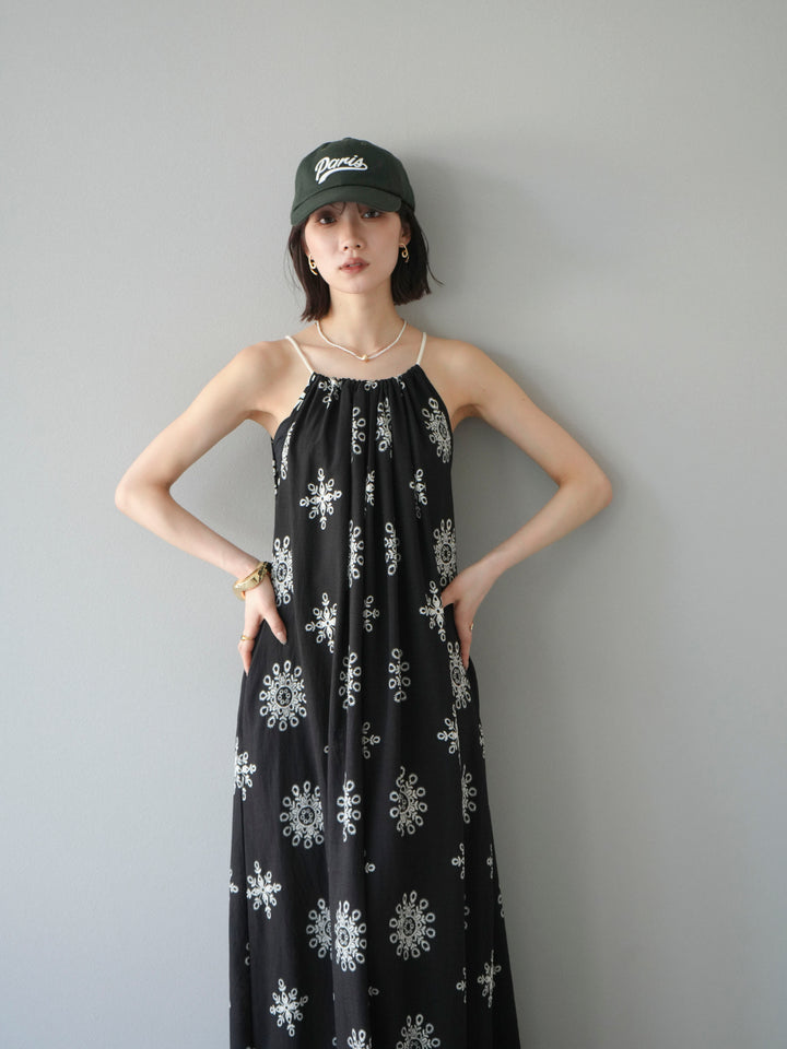 【預購】民族風吊帶洋裝/黑色