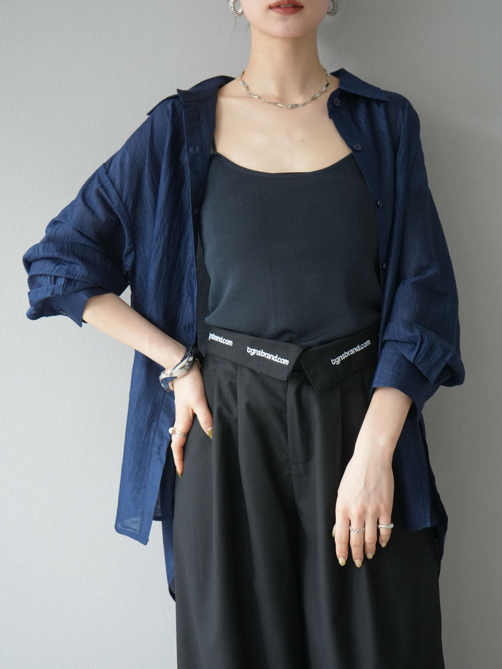 [予約]ワッシャーシャイニーシャツ/ブルー