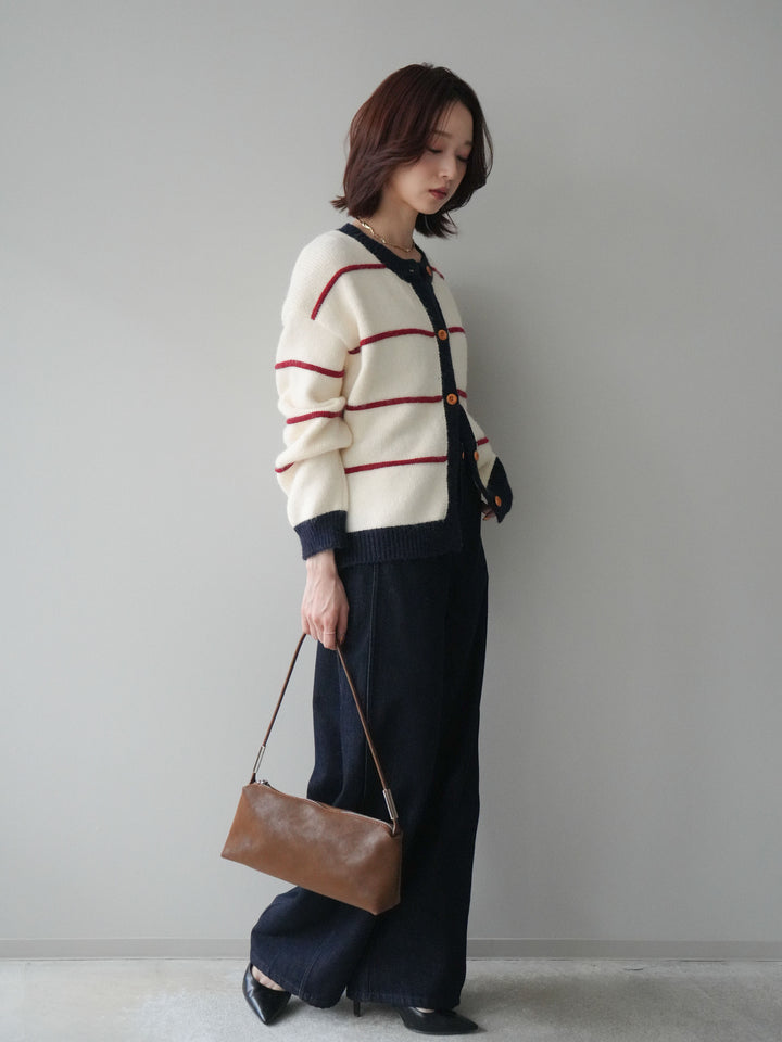 [予約]バレルレッグデニムパンツ/navy