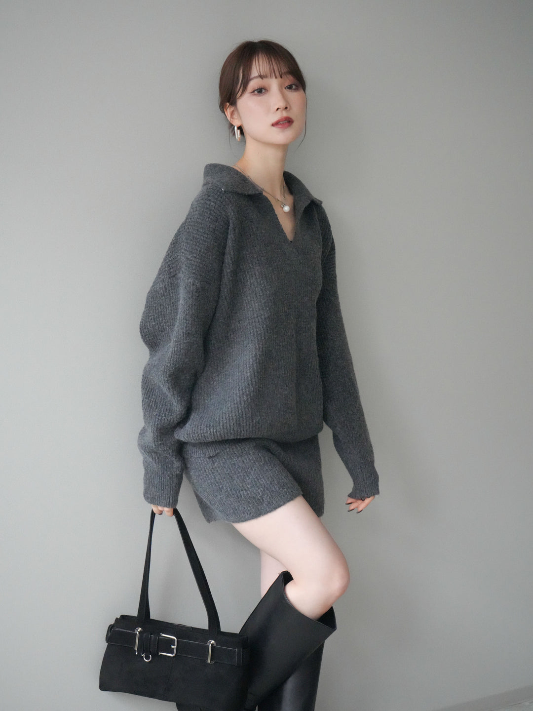 [SET]ポロニットプルオーバー＆ショートパンツSET UP+ポロニットプルオーバー＆ショートパンツSET UP(2set)