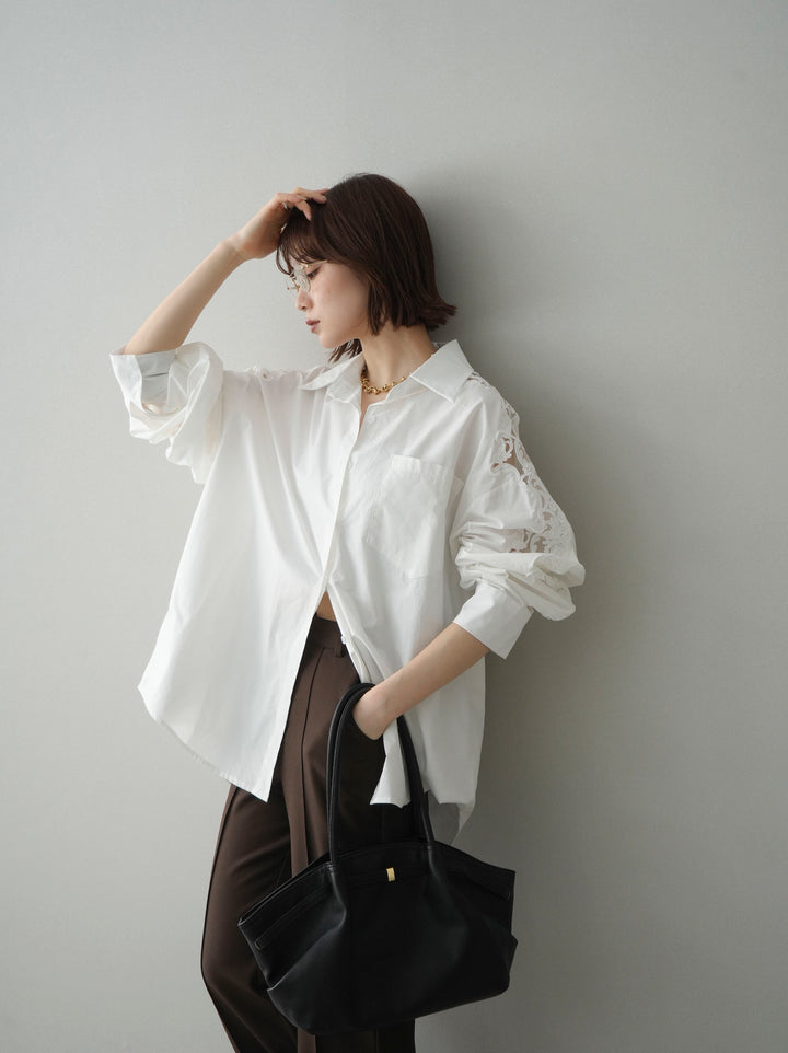 [SET]アームレースブロードシャツ+選べるアクセセット(2set)