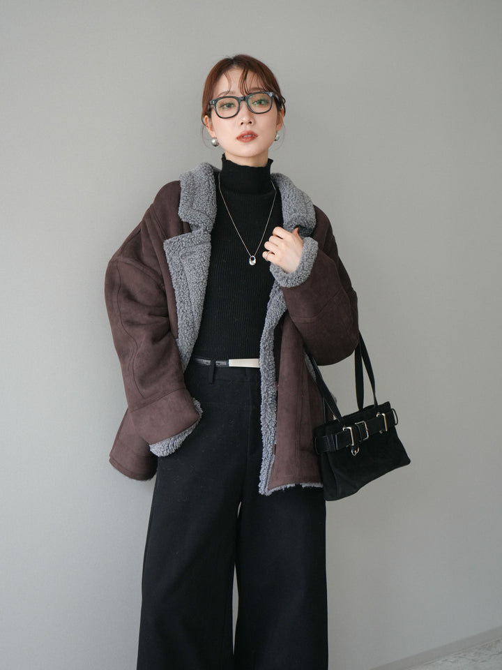 [予約]ムートンボアジャケット/brown