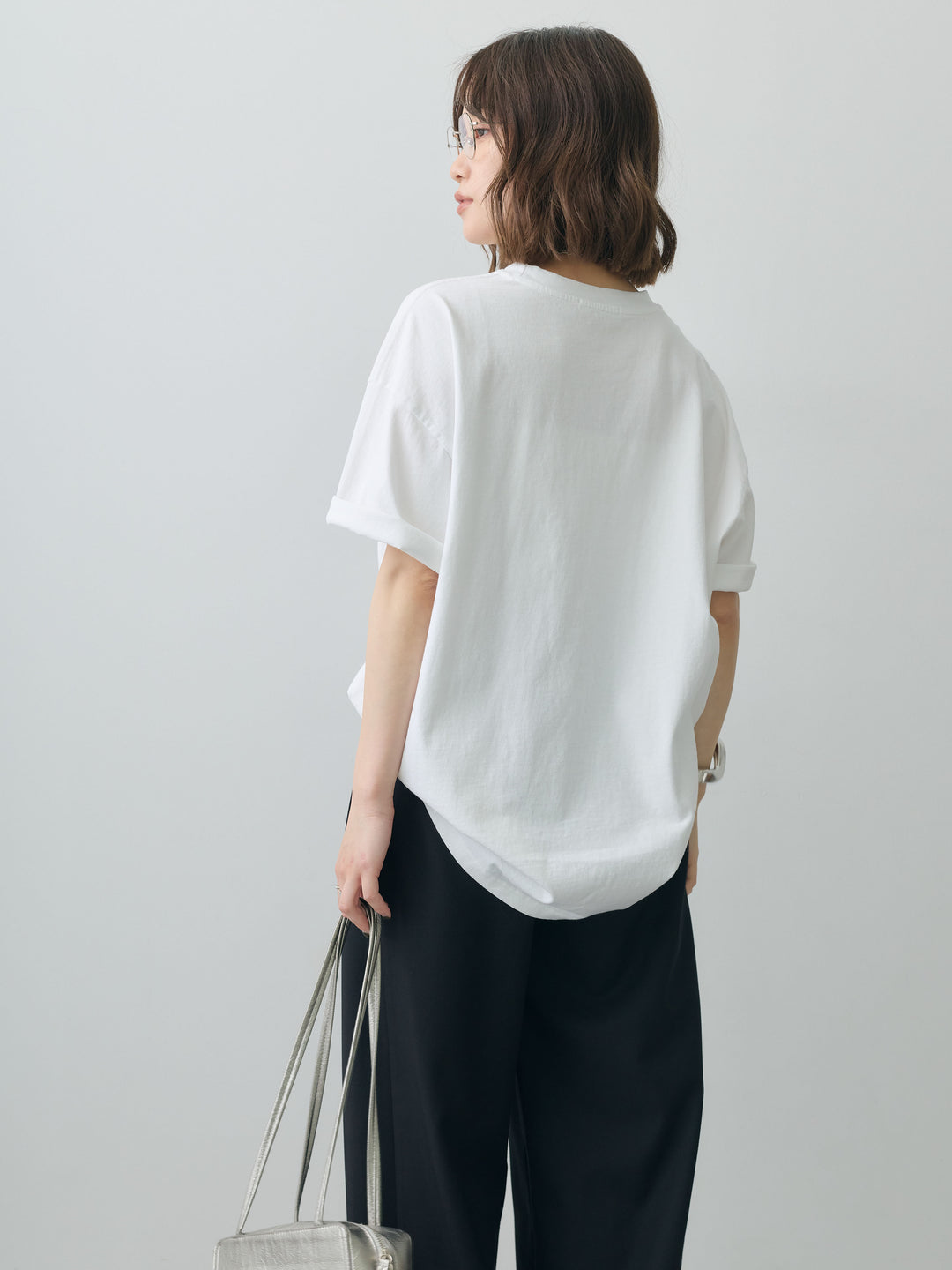 [SET]スリードッグフォトボックスTEE+アシンメトリーベルトタックワイドパンツ(2set)