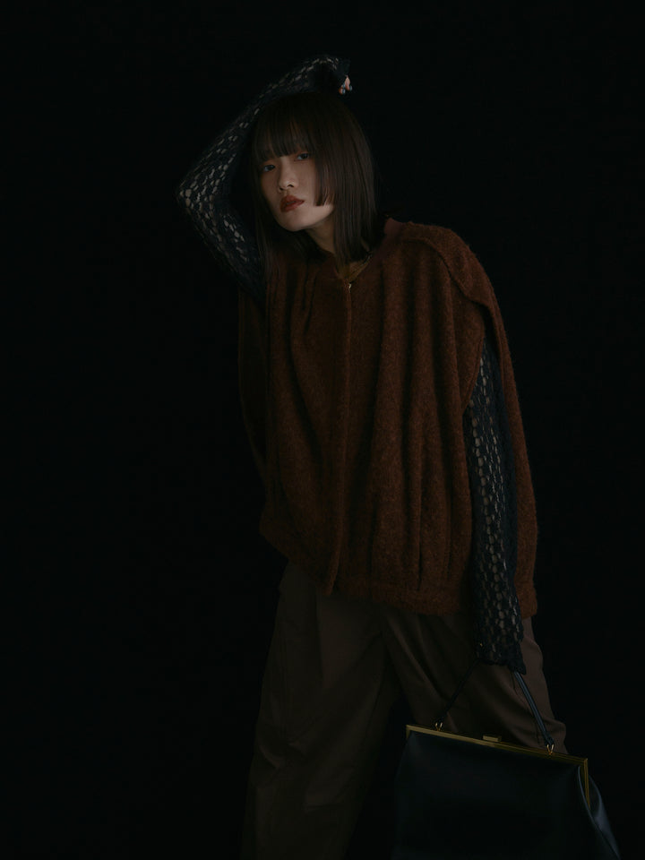 【Allure】[SET]ウール混コクーンブルゾン+ウール混コクーンブルゾン(2set)