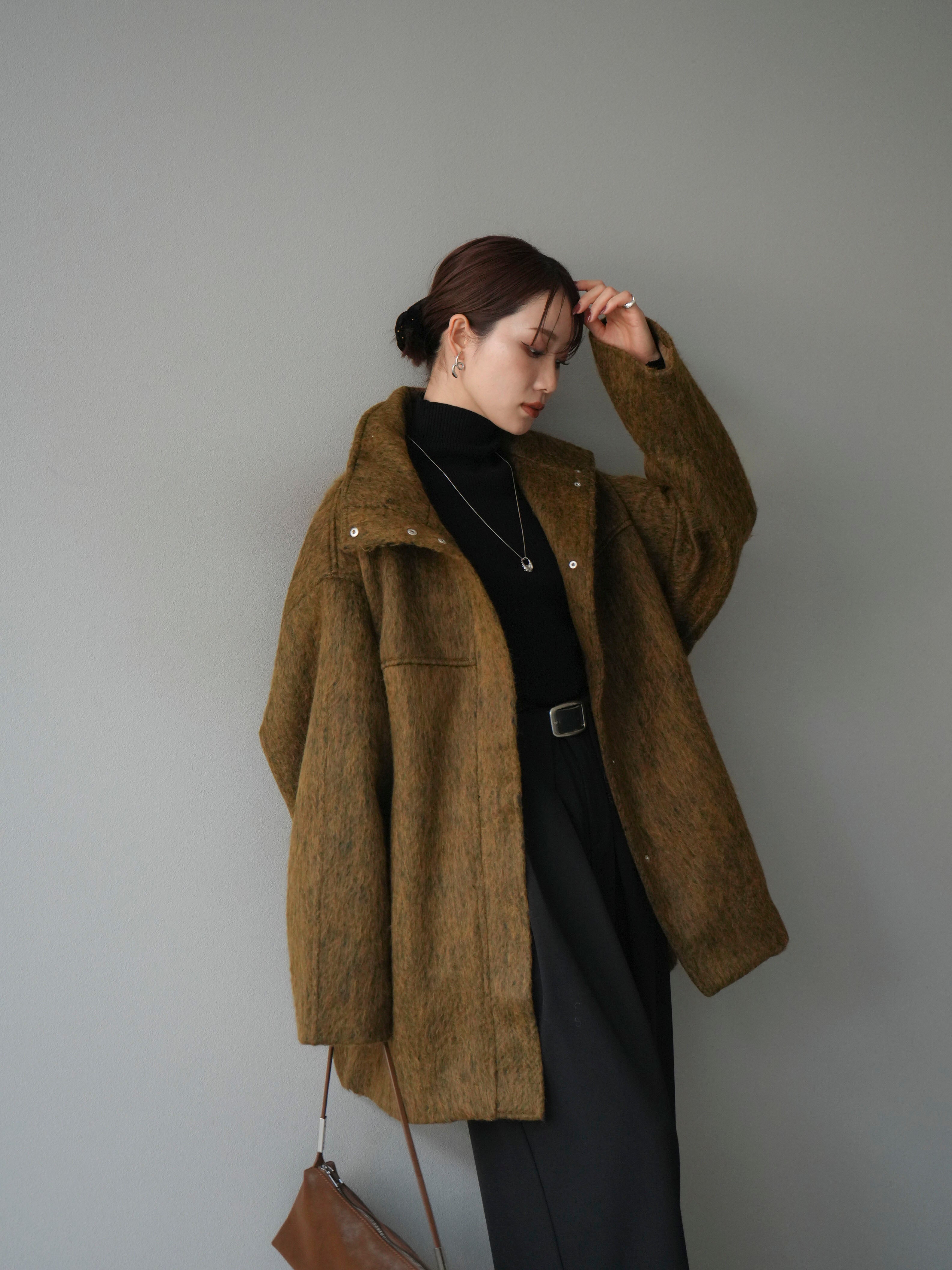 新作✴︎リュミエ✴︎スタンドカラーシャギーコート✴︎MUSTARD 予約]スタンドカラーシャギーコート/mustard – Lumier