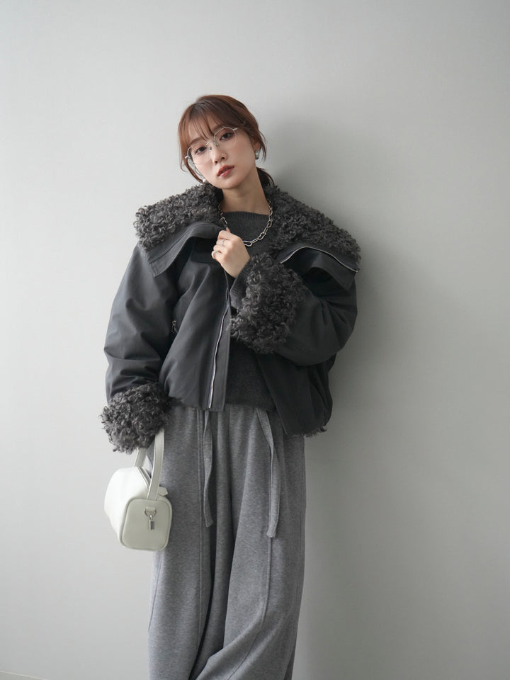 [予約]プードルファーダウンジャケット/charcoal