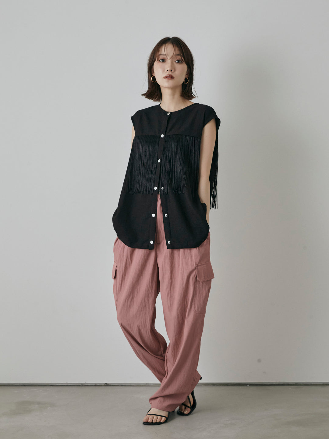 [予約]ミリタリーカーゴパンツ/ピンク