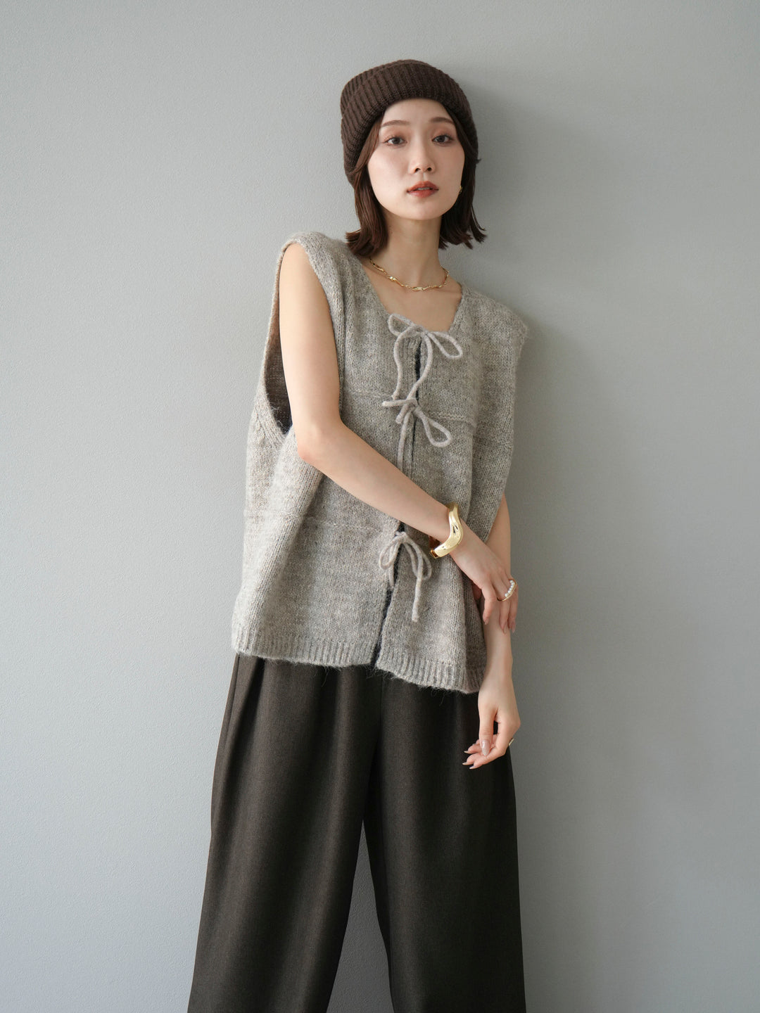 [予約]ニットビーニー/ブラック