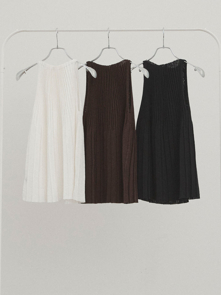 [SET]プリーツニットキャミソール+プリーツニットキャミソール(2set)