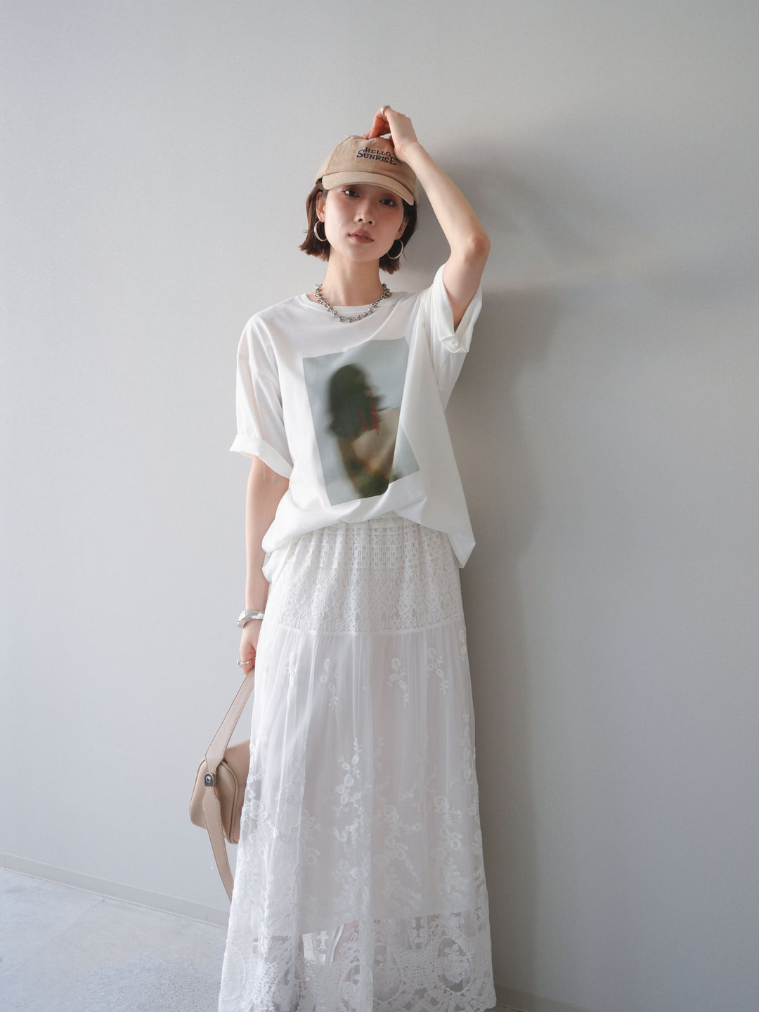 [SET]ブラーアートフォトTシャツ+選べるアクセセット(2set)