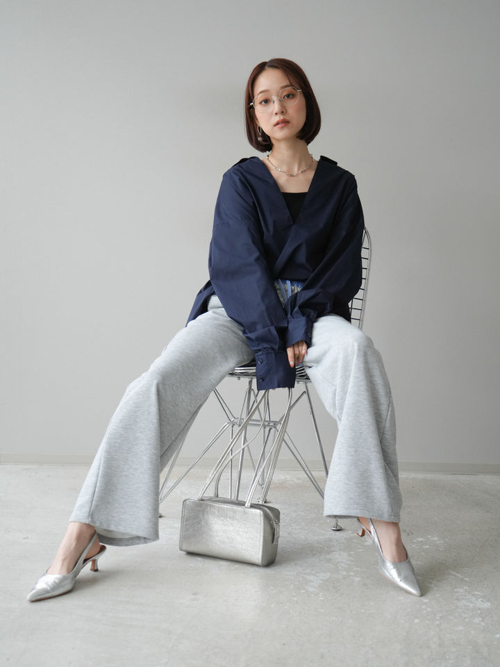 [予約]ブロードディープスキッパーブラウス/ネイビー