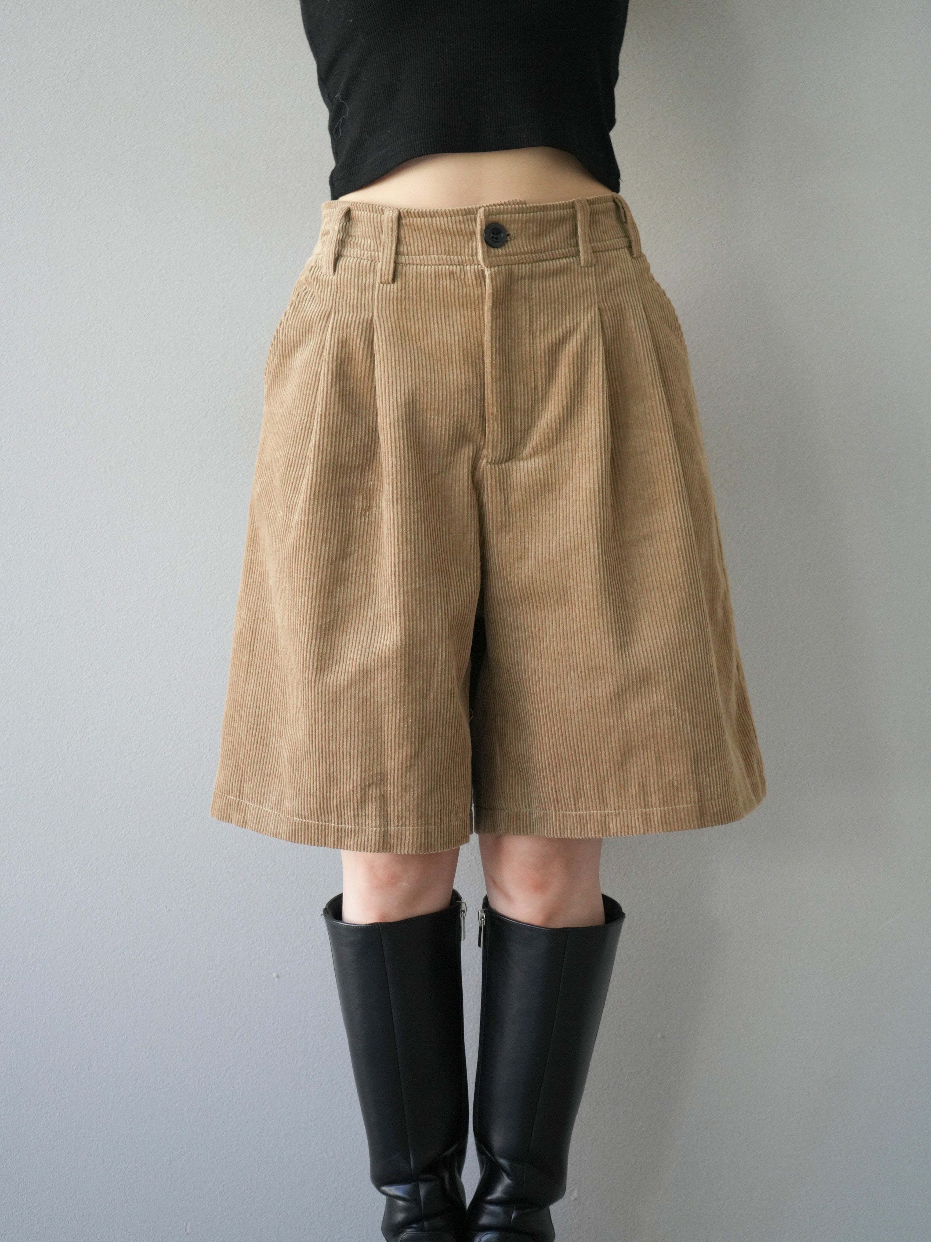 【専用】ttt msw コーデュロイ　ハーフパンツ Mサイズ ブラウン　ベージュ ttt msw サマーコーデュロイ ハーフパンツ Mサイズ ブラウン ベージュ