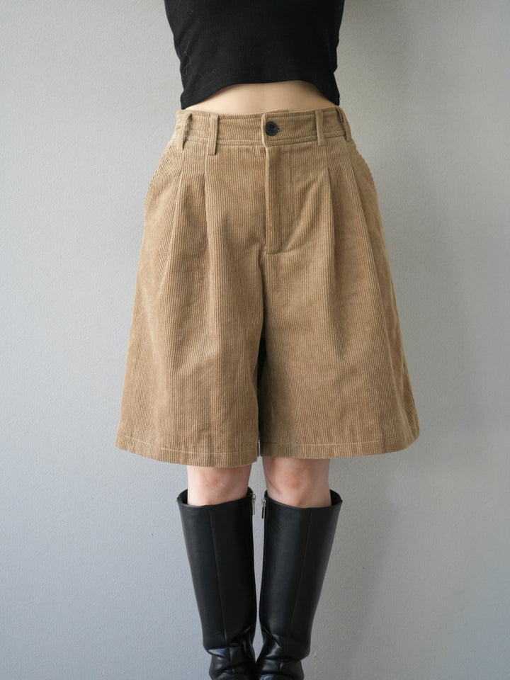 [予約]コーデュロイハーフパンツ/ベージュ